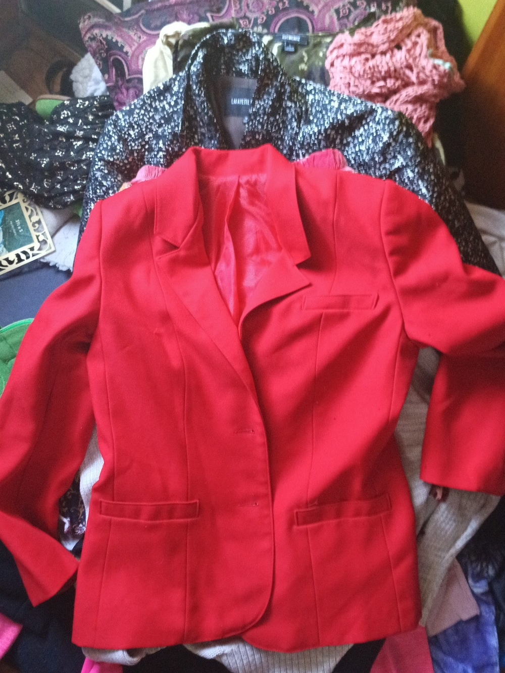 Classic Women's Red Blazer Jacket -